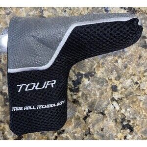 TOP FLITE TOUR True Roll Tech Blade Putter Head Cover Golf Club Black Grey New